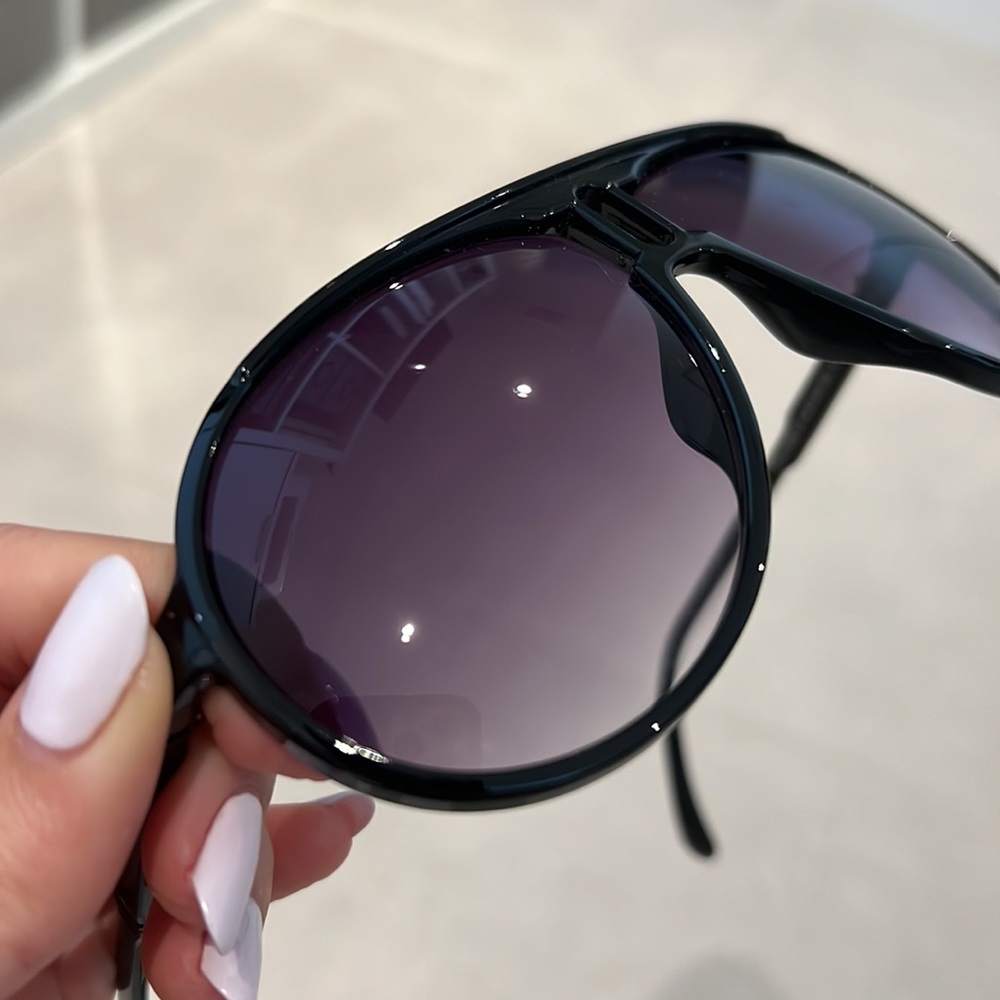 Perry Ellis sunglasses UNISEX black color Y2K Carrera look big statement - Picture 5 of 8